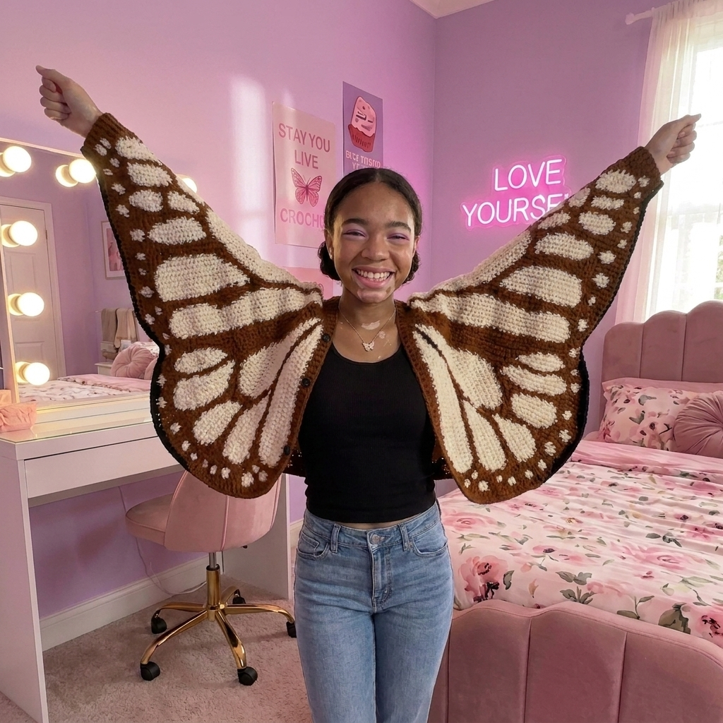 Vicky's Patched Butterfly Cardigans