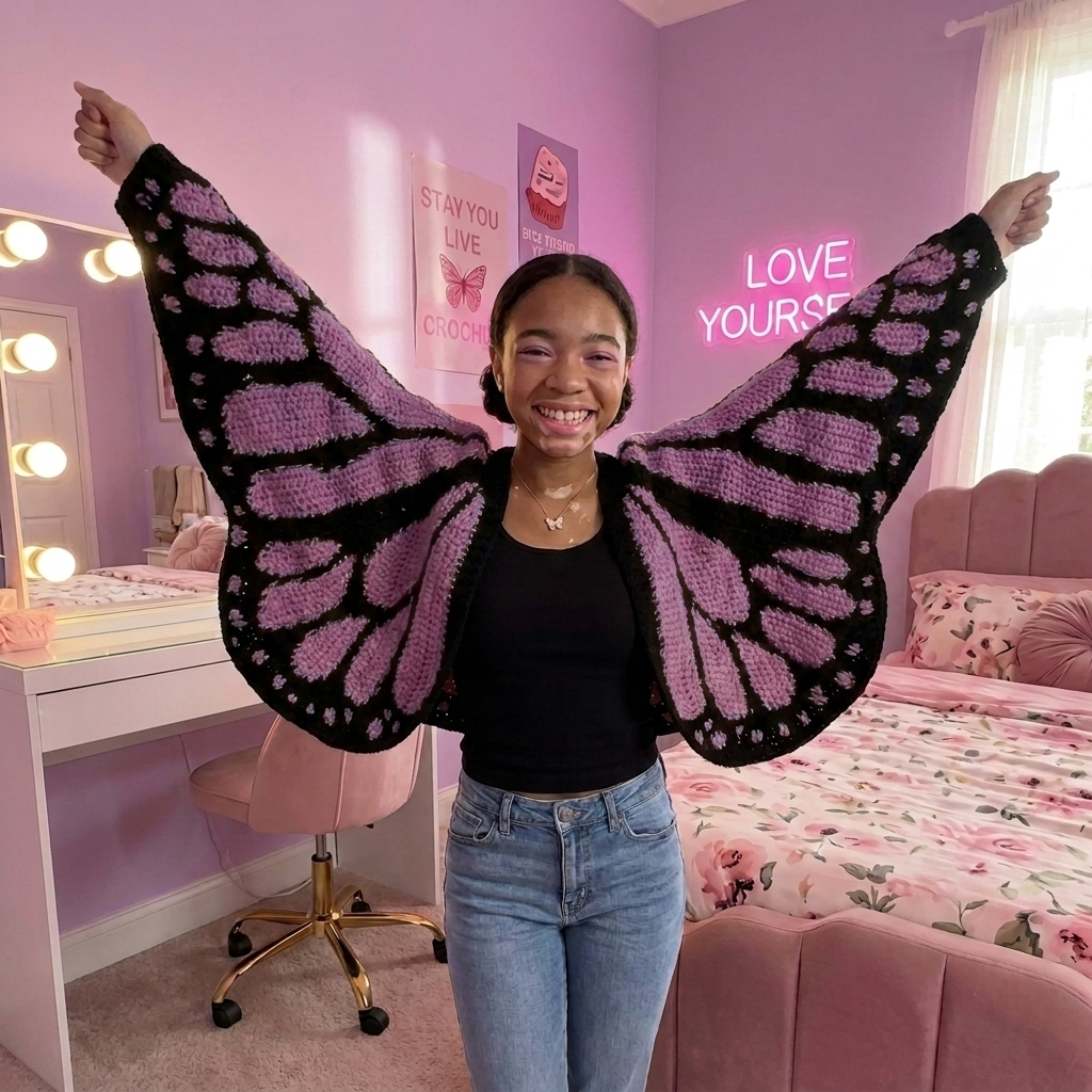 Vicky's Patched Butterfly Cardigans