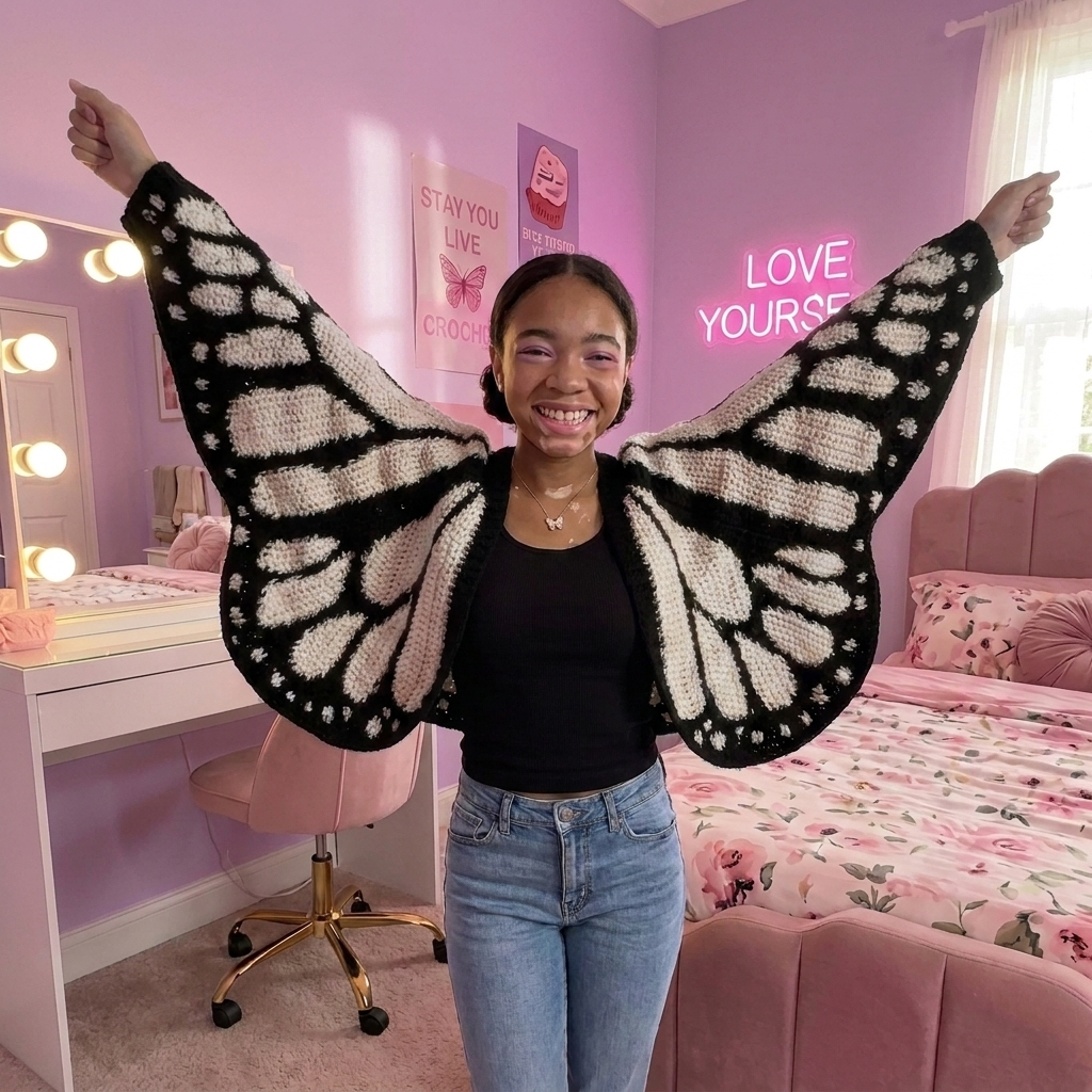 Vicky's Patched Butterfly Cardigans